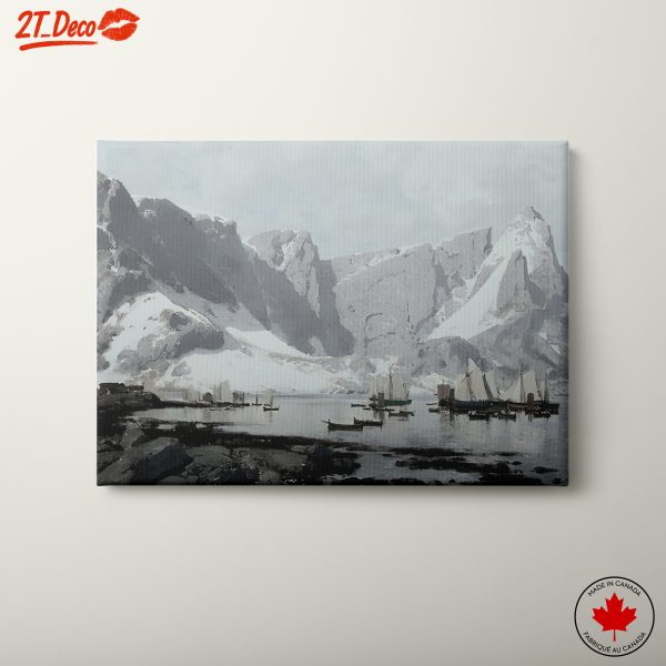 Captivating Contemporary Landscape of Snowy Mountains