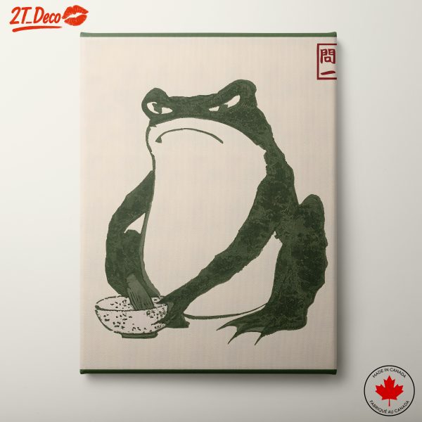 Stylized Frog Artwork in Unique Perspective
