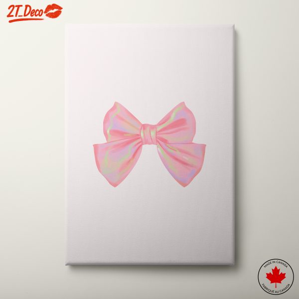 Whimsical Pink Bow Graphic Art