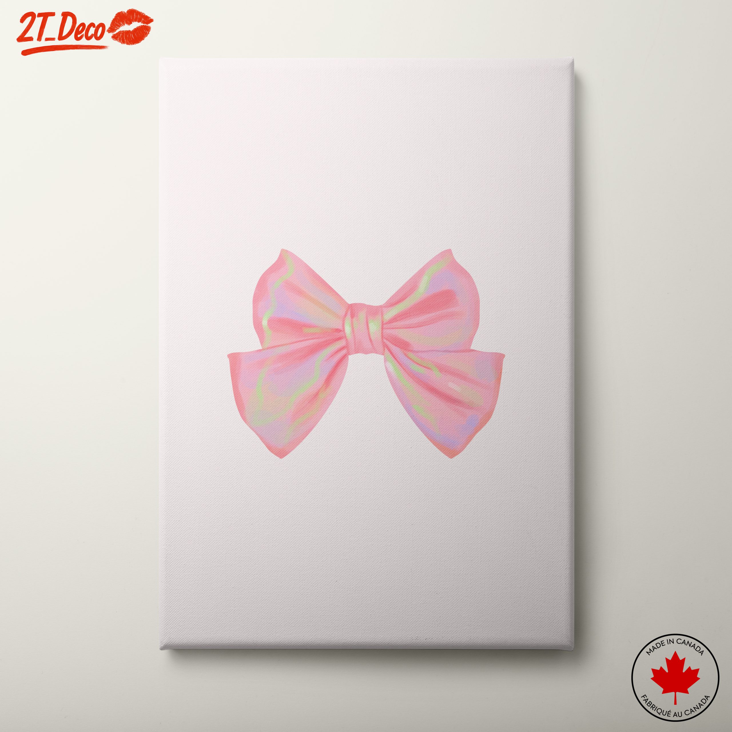 Whimsical Pink Bow Graphic Art