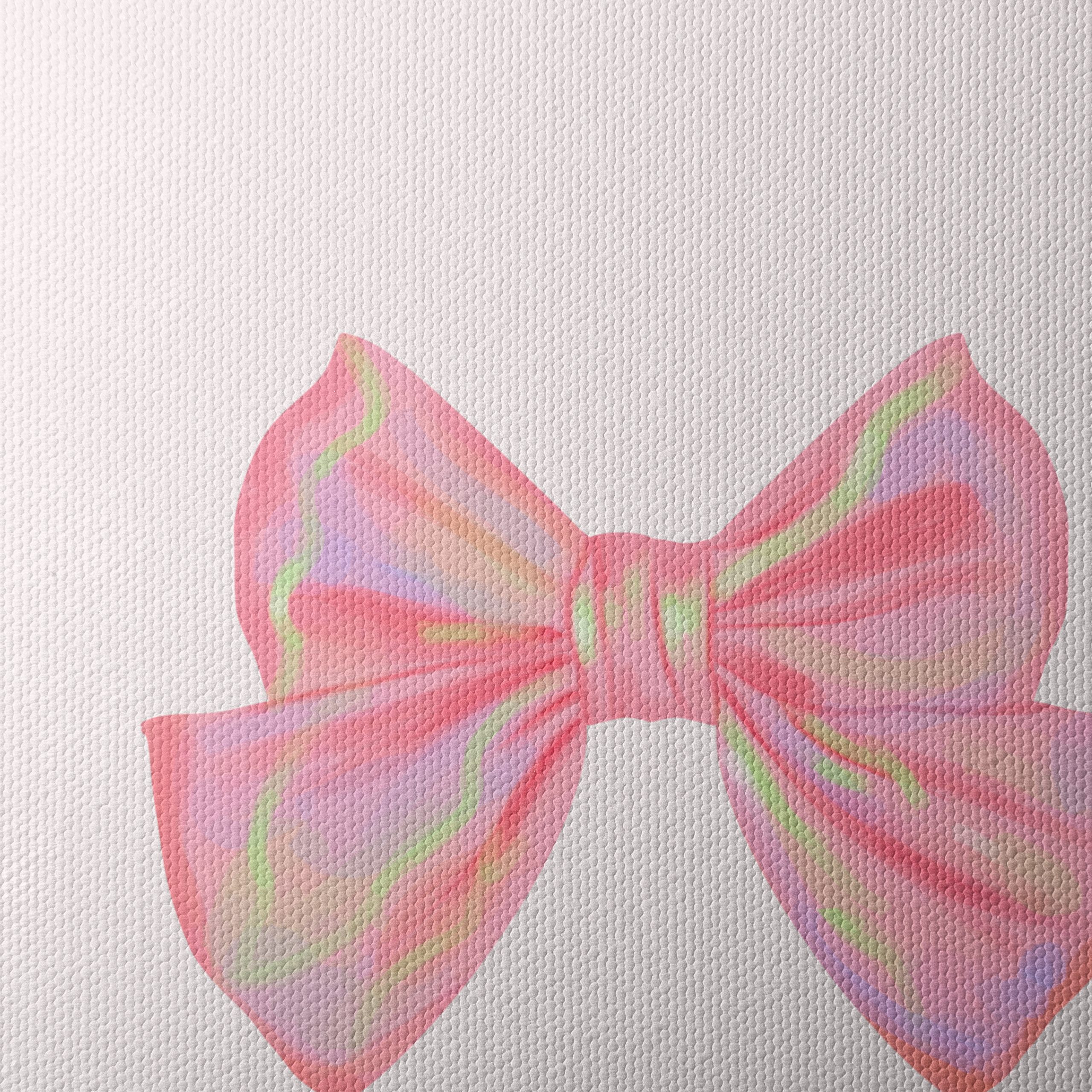 Whimsical Pink Bow Graphic Art - Image 4