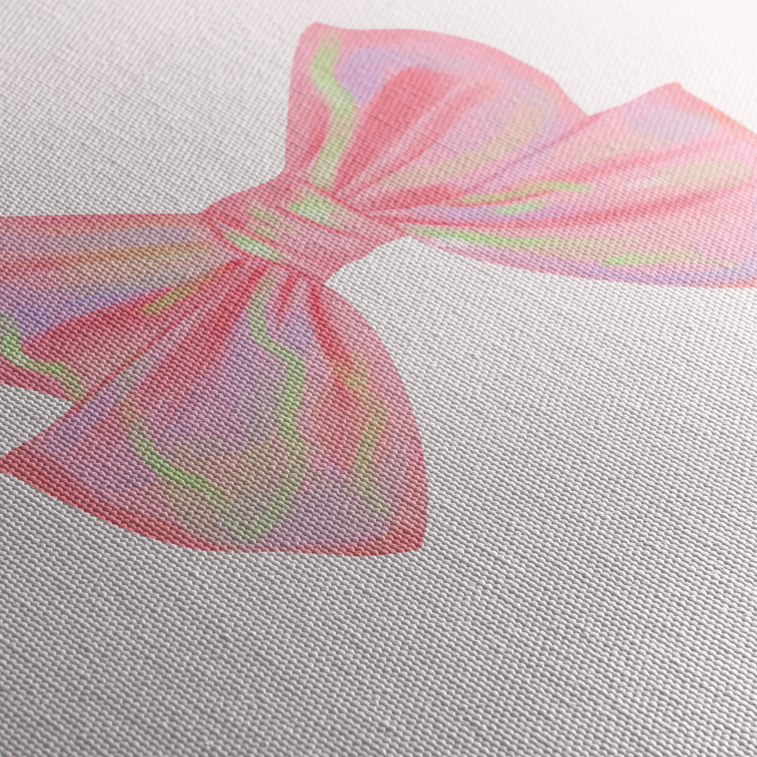 Whimsical Pink Bow Graphic Art - Image 5