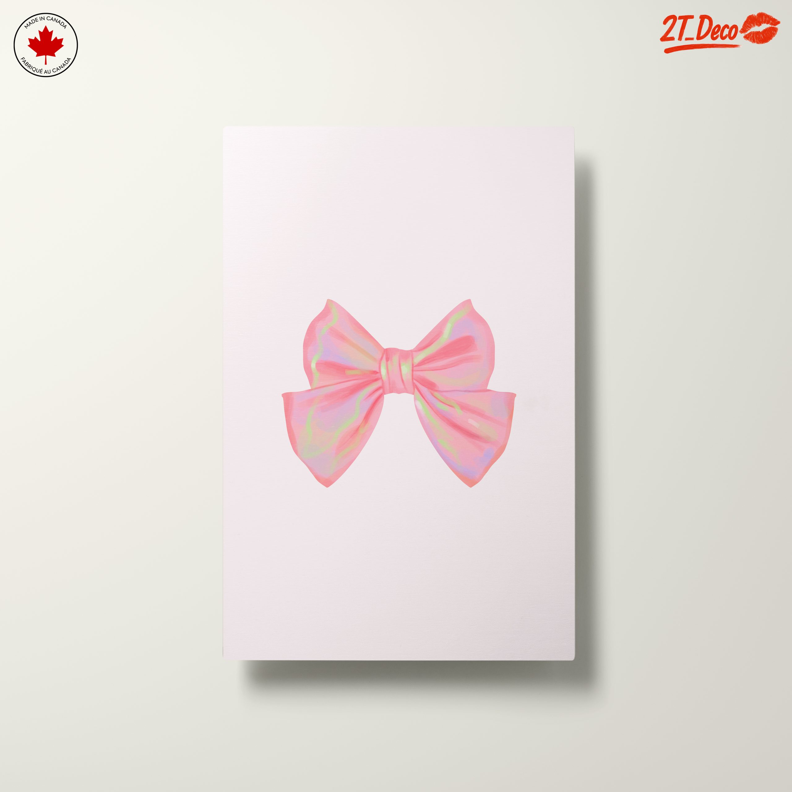Whimsical Pink Bow Graphic Art - Image 10