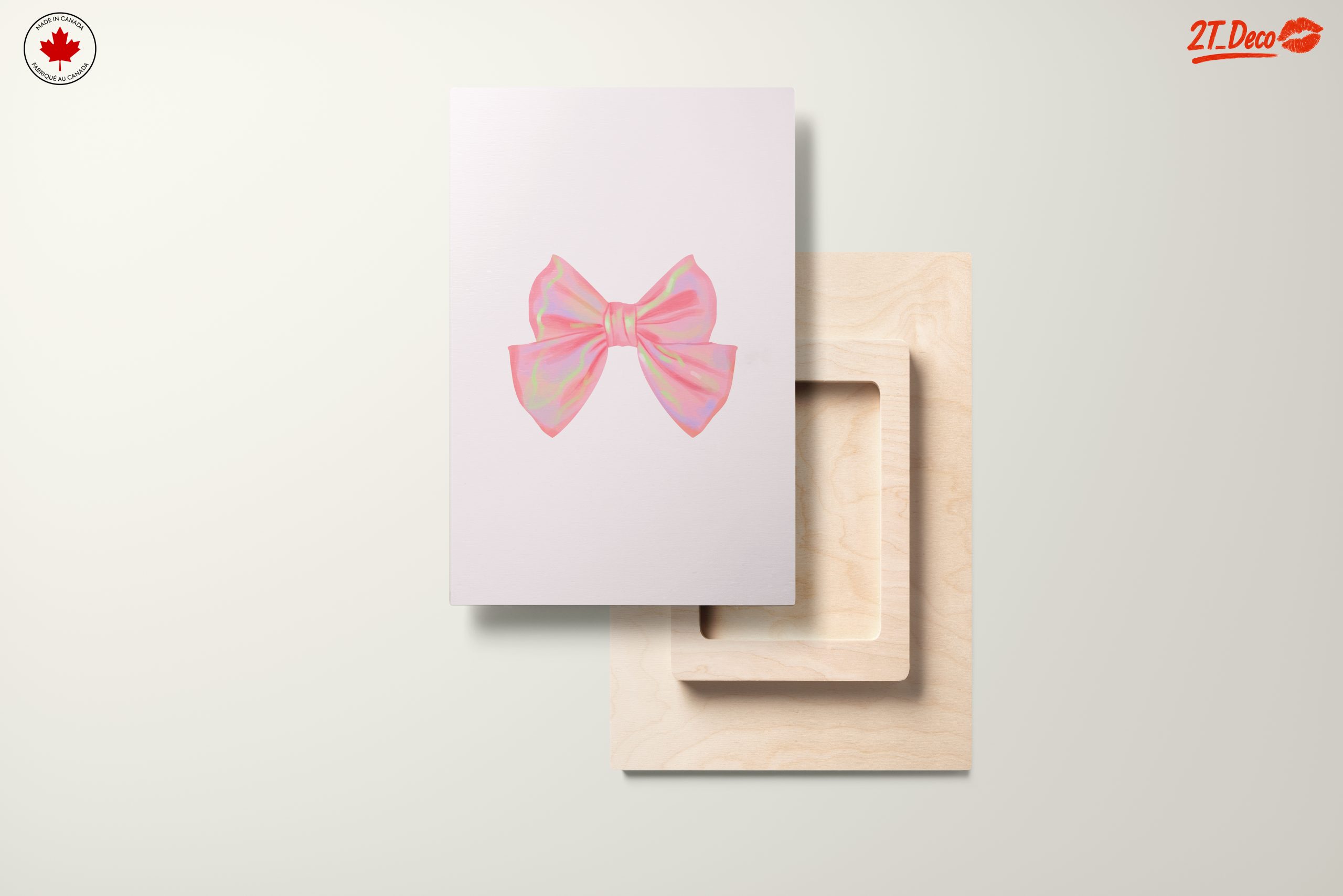 Whimsical Pink Bow Graphic Art - Image 11