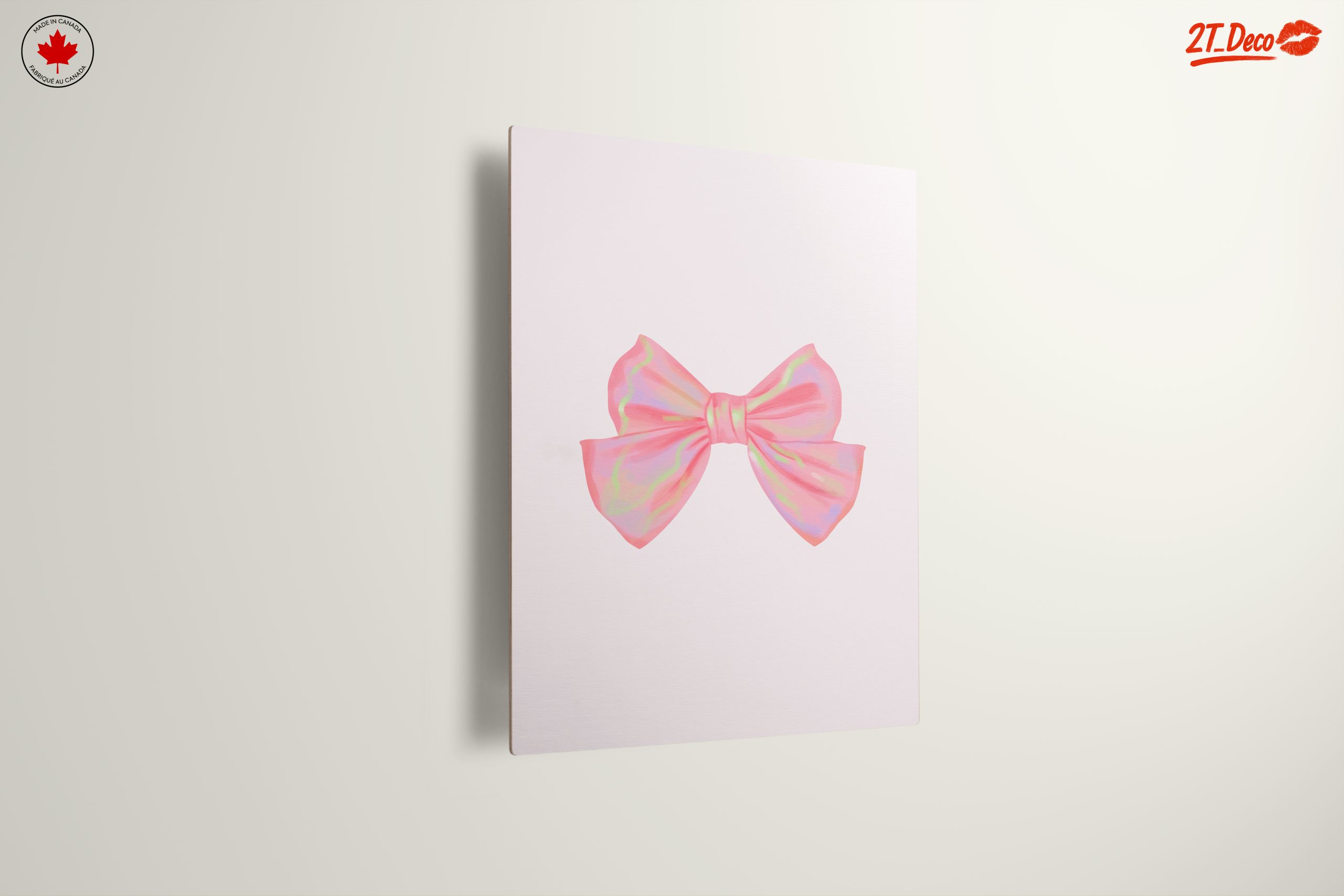 Whimsical Pink Bow Graphic Art - Image 13