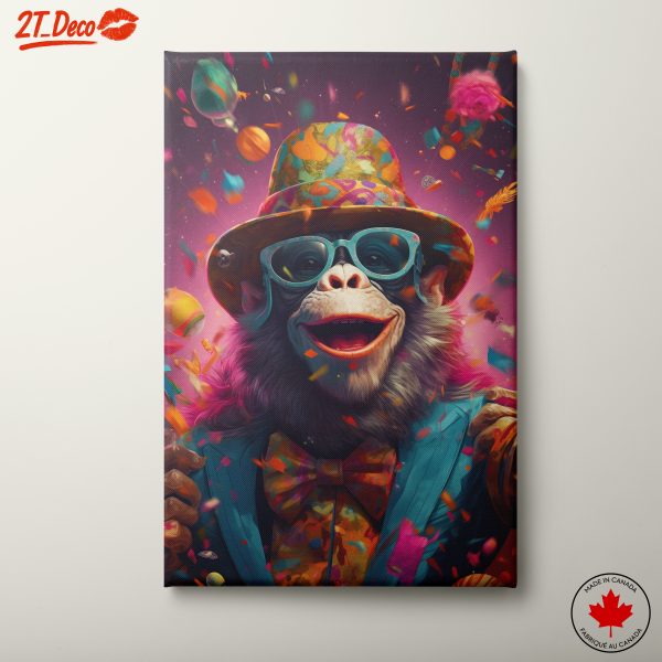Vibrant Whimsical Monkey Illustration