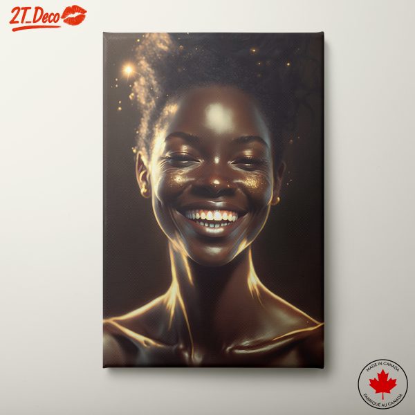 Vibrant Contemporary Portrait of a Smiling Woman