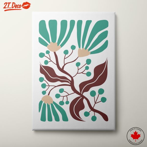 Stylized Botanical Art with Vibrant Colors 3