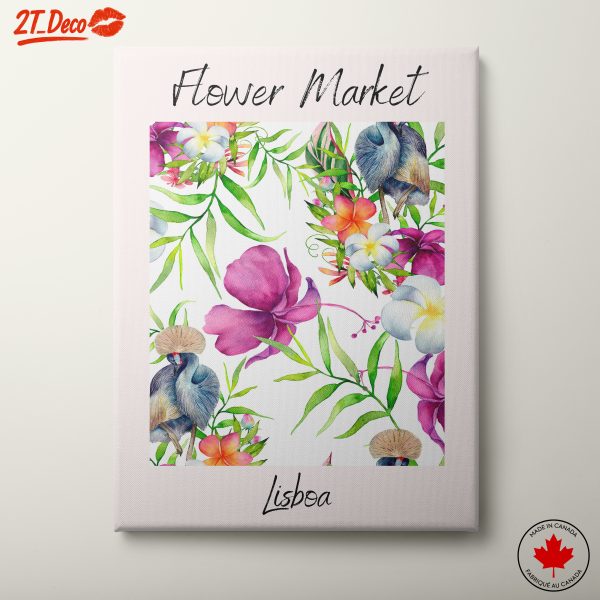Flower Market Art with Vibrant Blooms