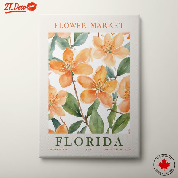 Florida Flower Market Watercolor Art