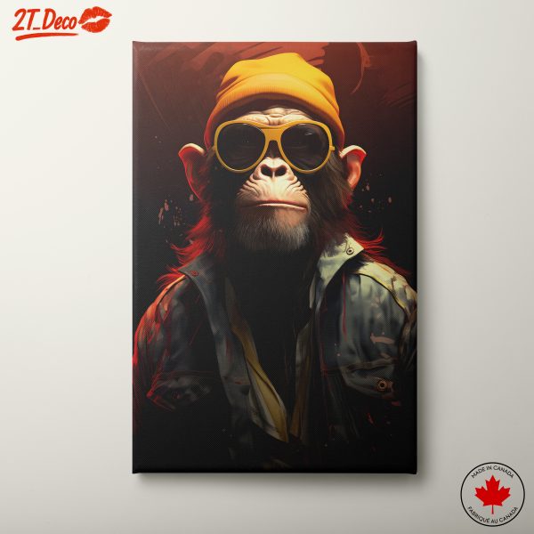 Stylized Monkey Character in Sunglasses