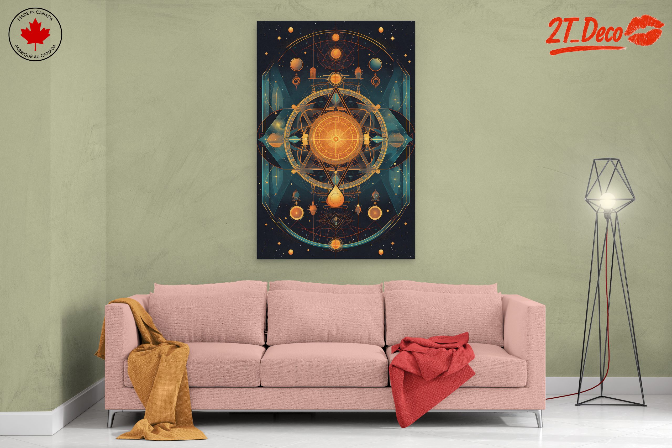 Celestial Abstract Design with Cosmic Elements - Image 2