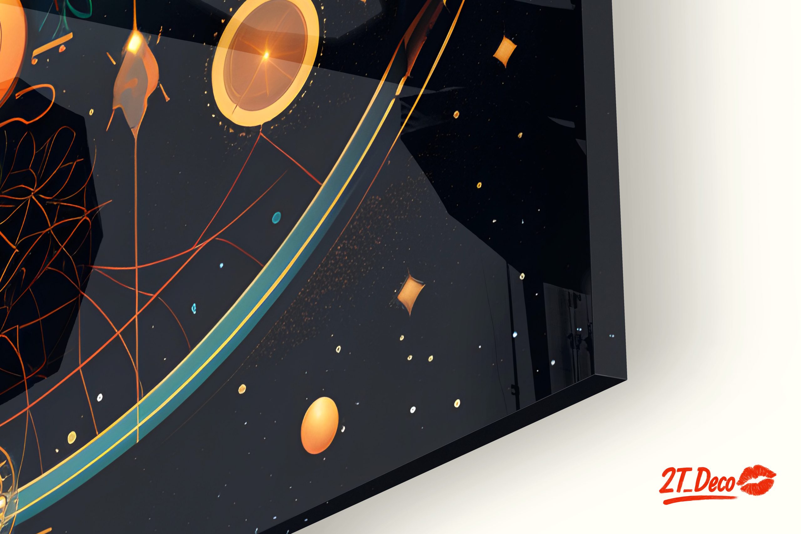 Celestial Abstract Design with Cosmic Elements - Image 9