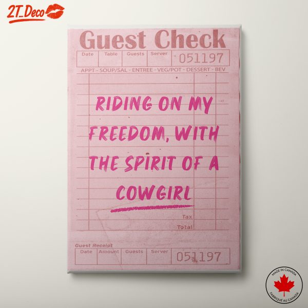 Cowgirl Spirit Guest Check Artwork