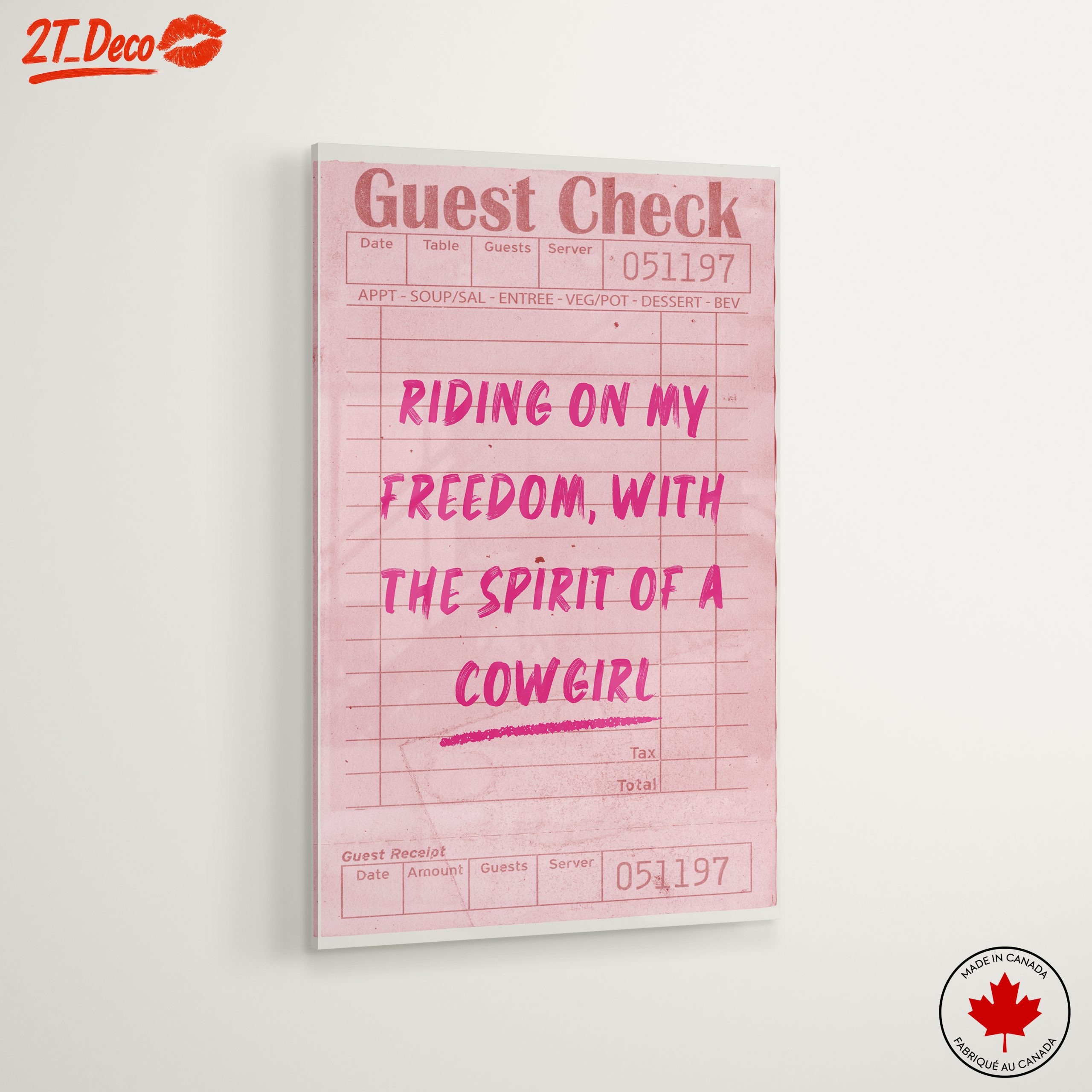 Cowgirl Spirit Guest Check Artwork - Image 6