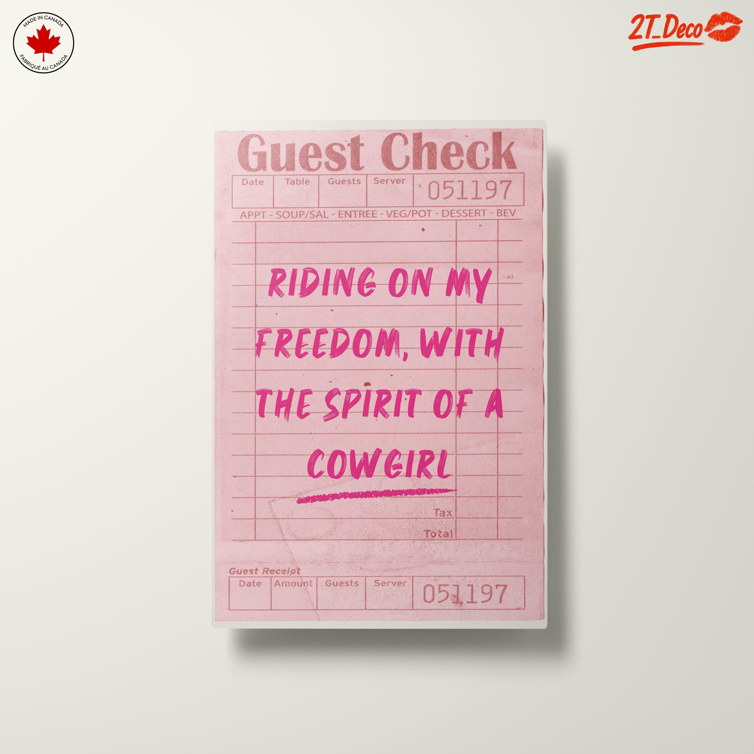 Cowgirl Spirit Guest Check Artwork - Image 10
