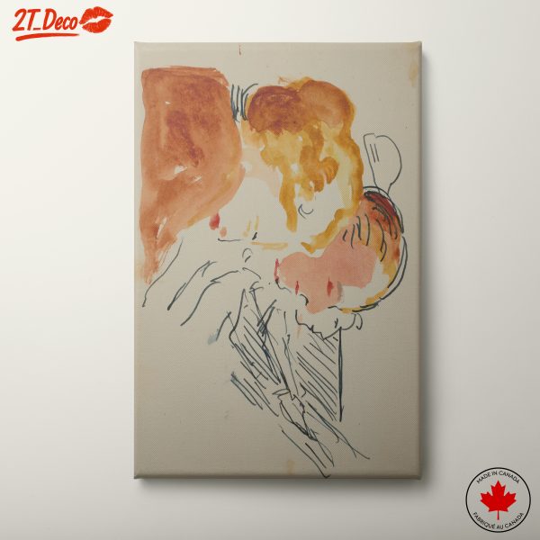 Stylized Contemporary Portrait of Two Figures