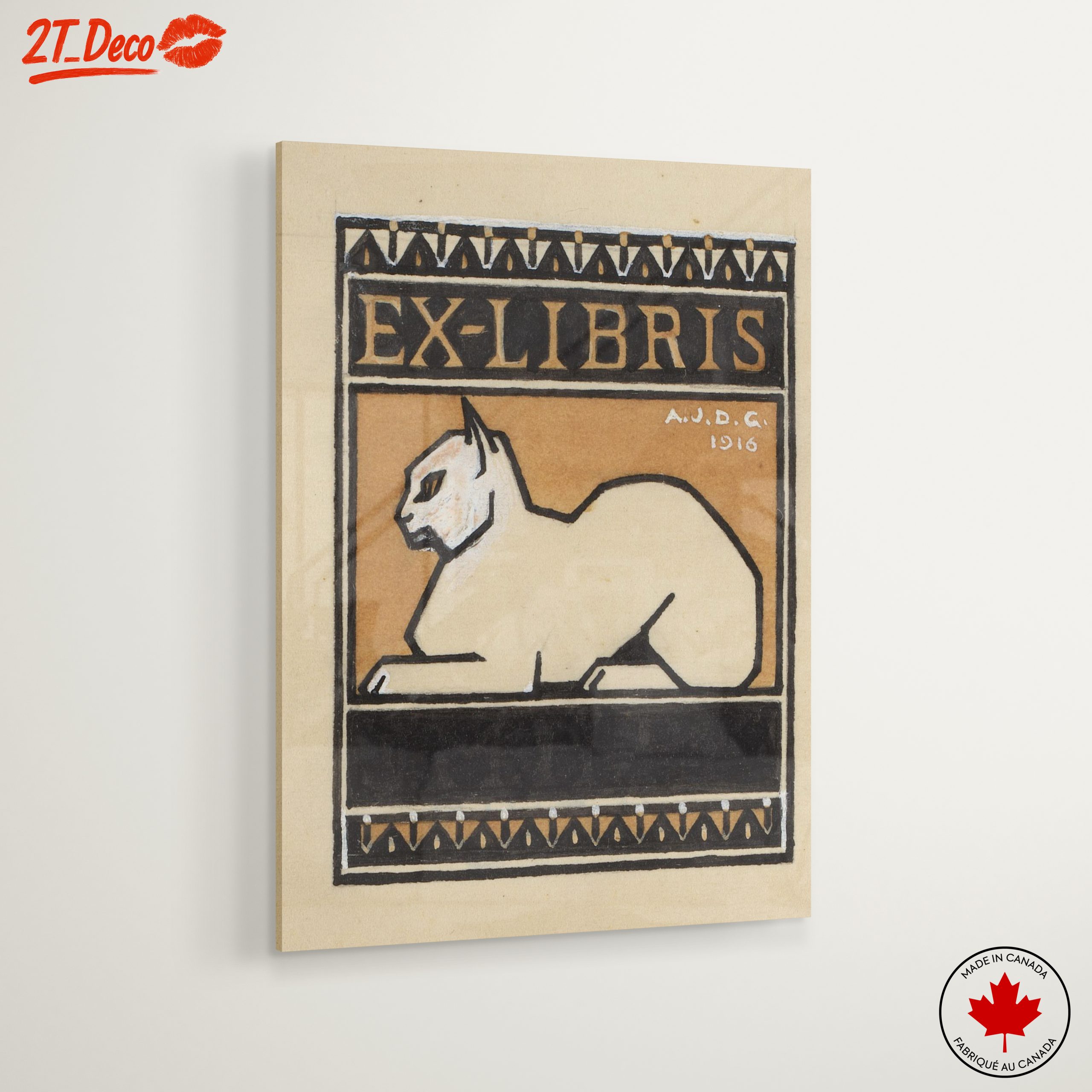 Artistic Cat Illustration Ex Libris - Image 6