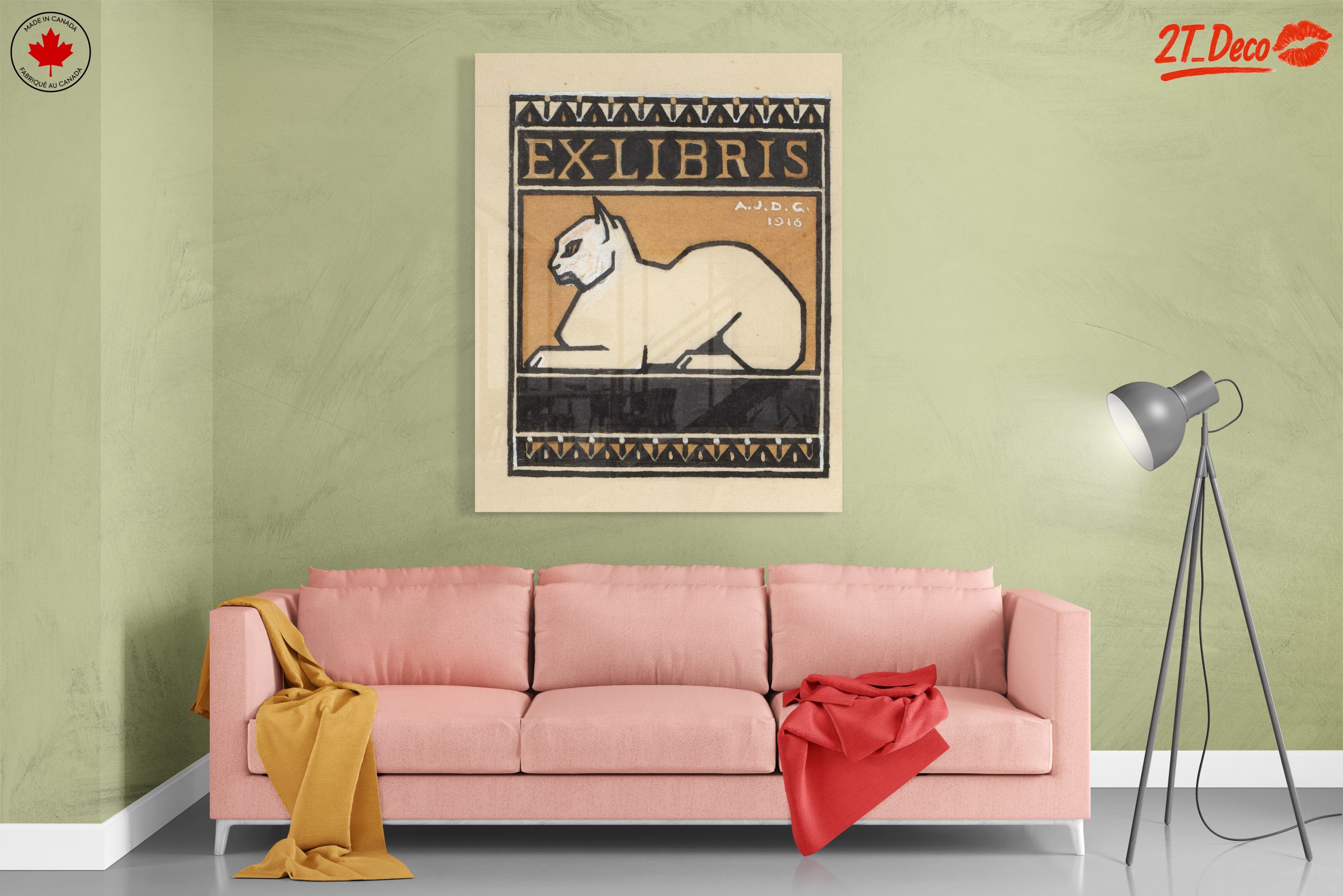Artistic Cat Illustration Ex Libris - Image 7