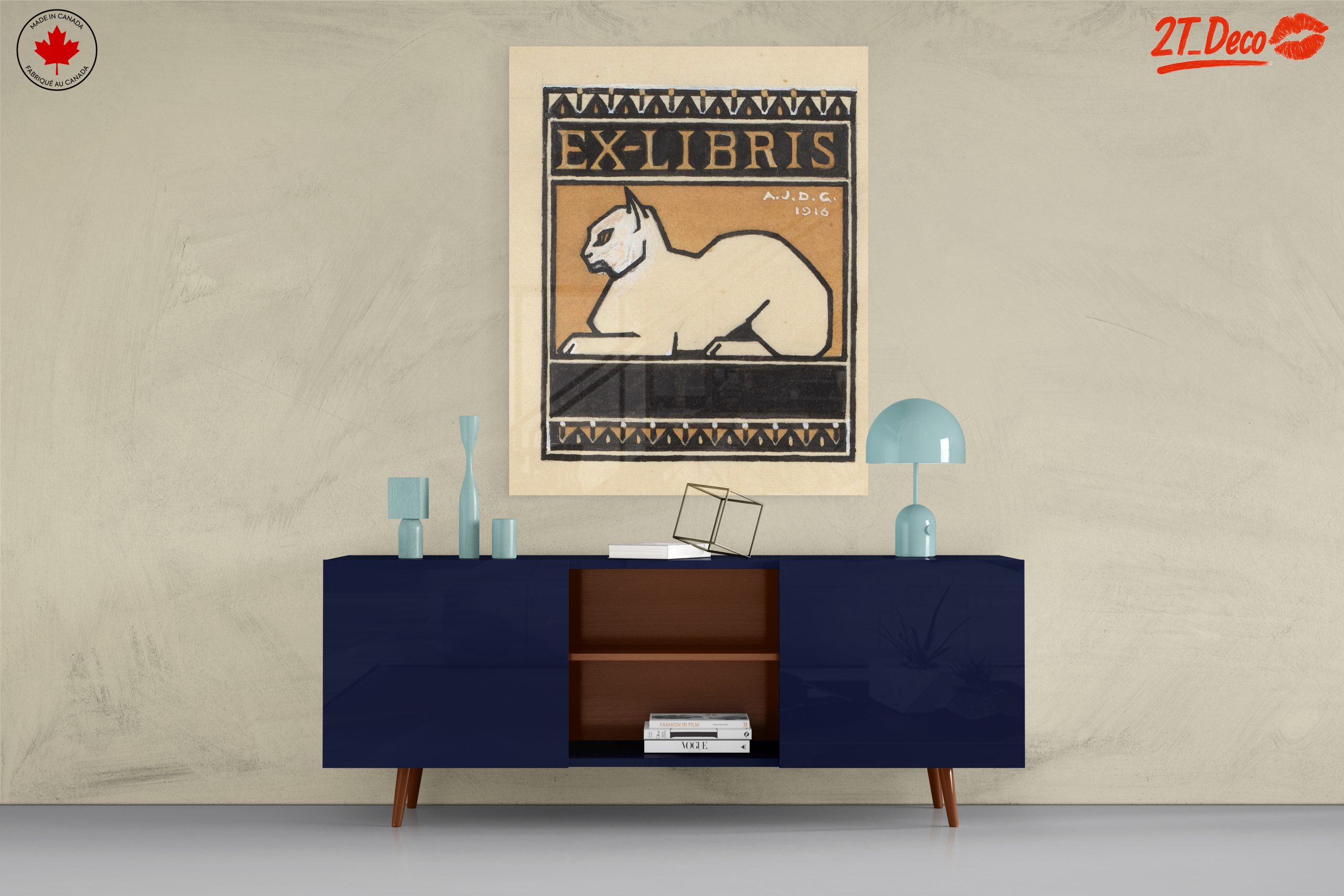 Artistic Cat Illustration Ex Libris - Image 8