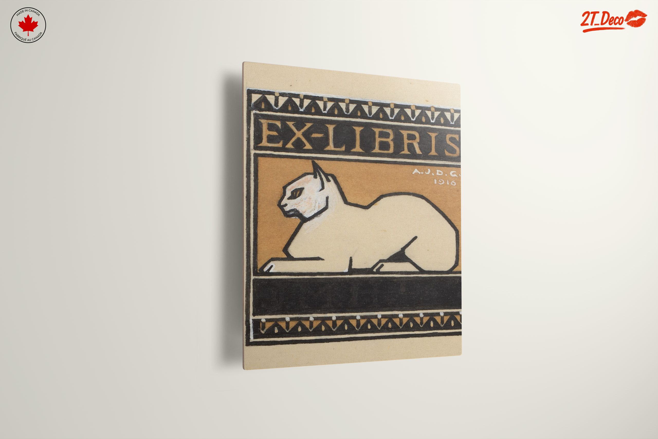 Artistic Cat Illustration Ex Libris - Image 13
