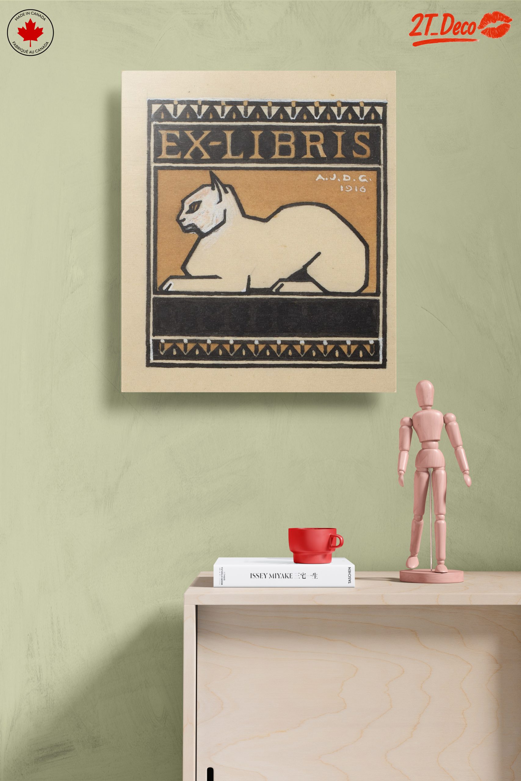Artistic Cat Illustration Ex Libris - Image 14