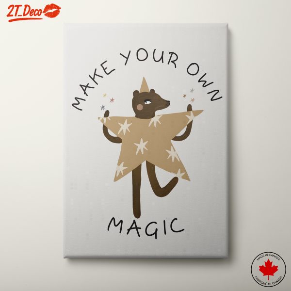 Whimsical Bear Making Magic Art