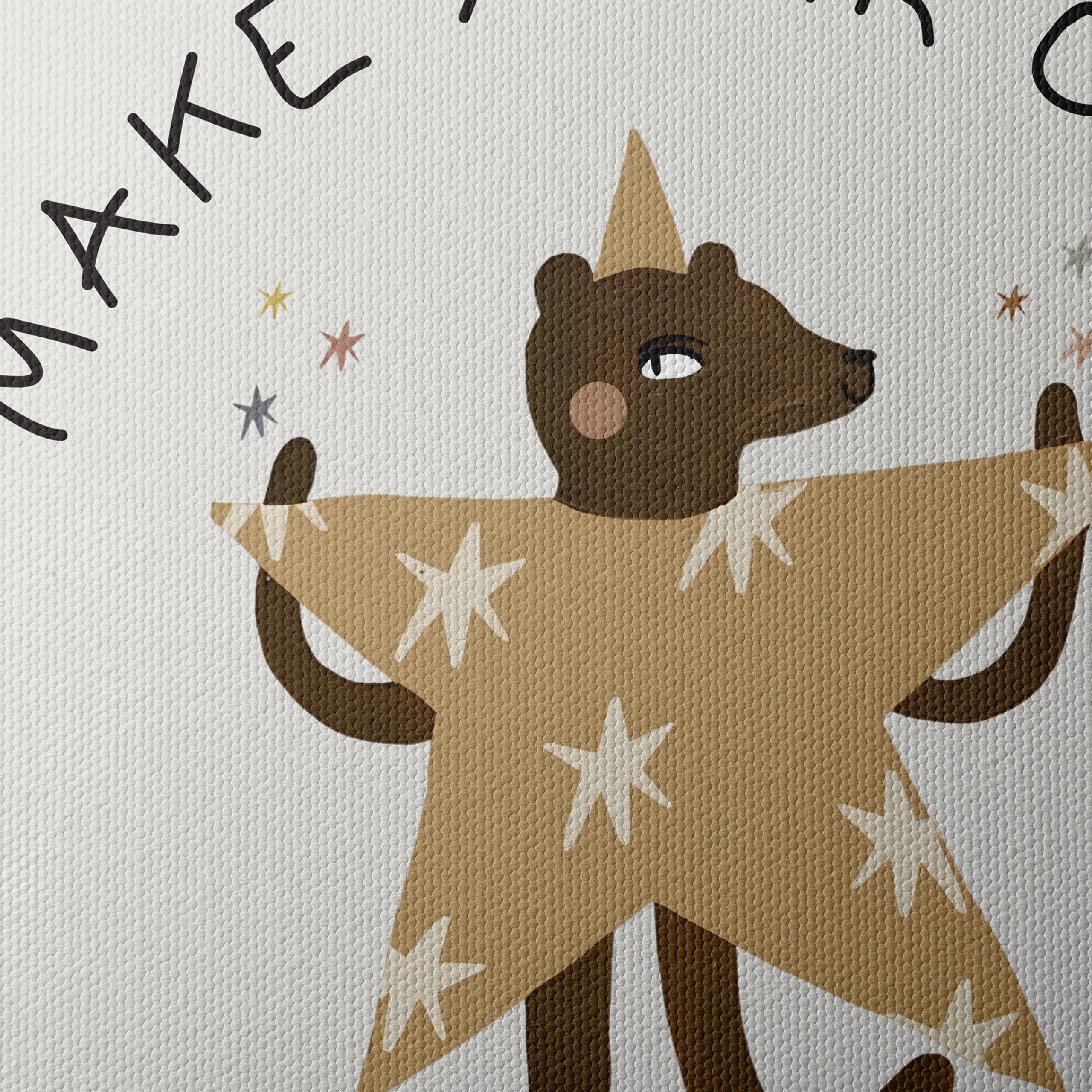 Whimsical Bear Making Magic Art - Image 4