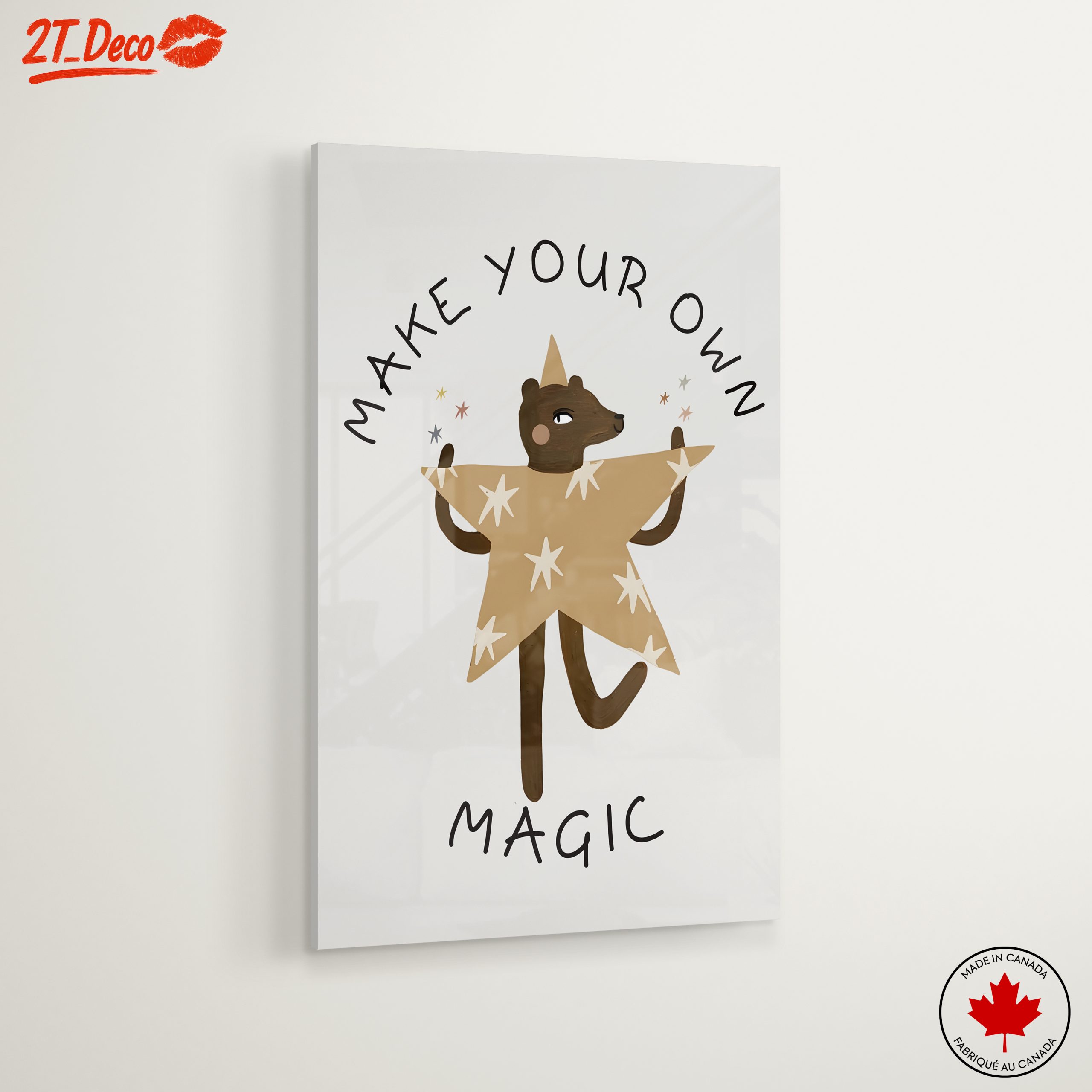 Whimsical Bear Making Magic Art - Image 6