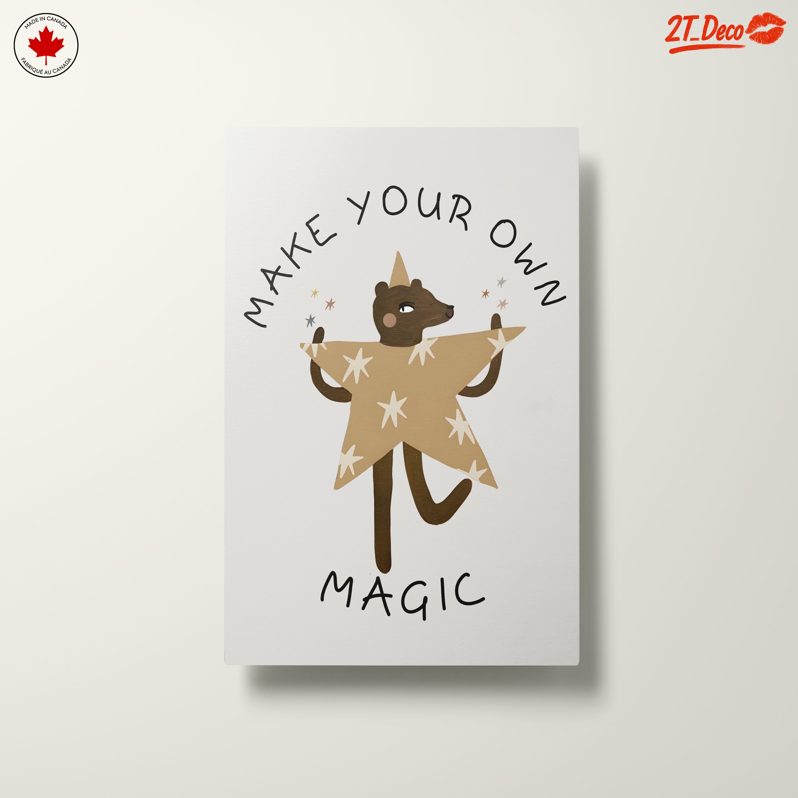 Whimsical Bear Making Magic Art - Image 10