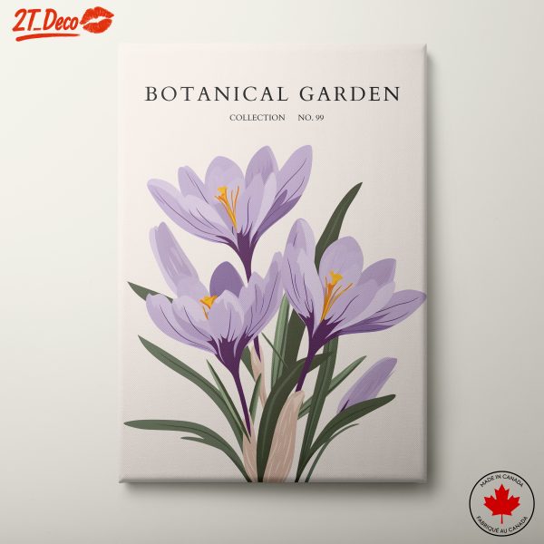 Vibrant Crocus Floral Artwork