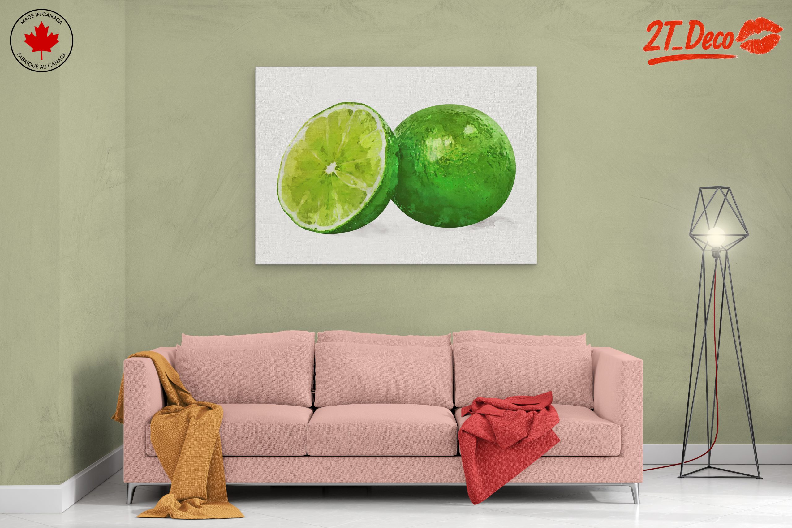 Stylized Lime Abstract Art - Image 2