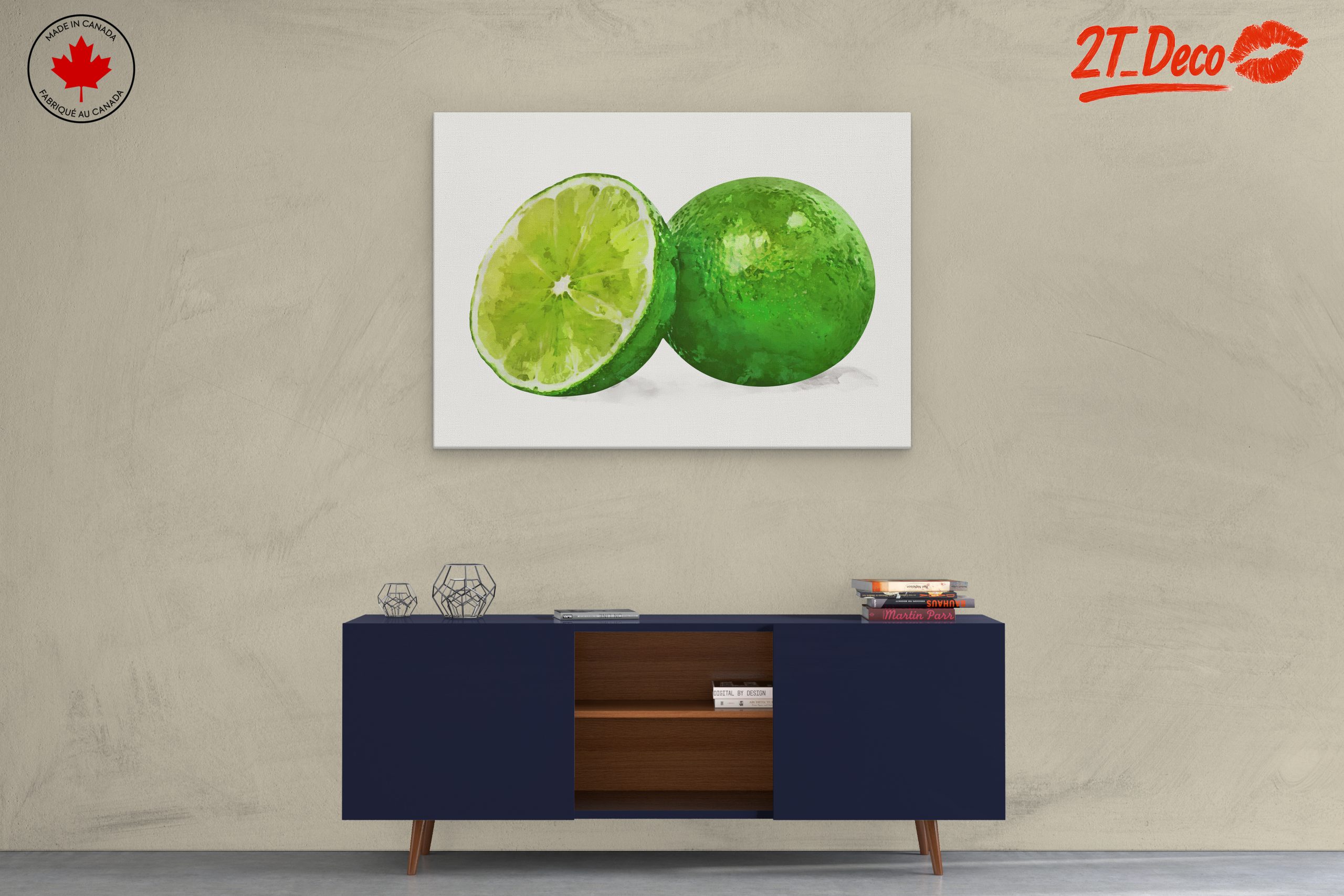 Stylized Lime Abstract Art - Image 3