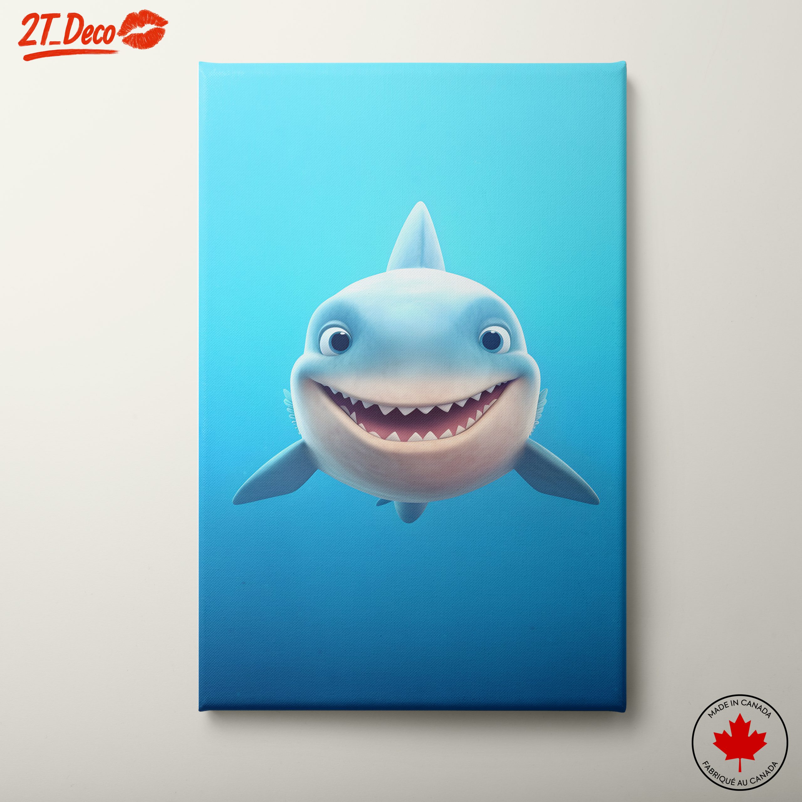 Cute Smiling Shark Underwater Art