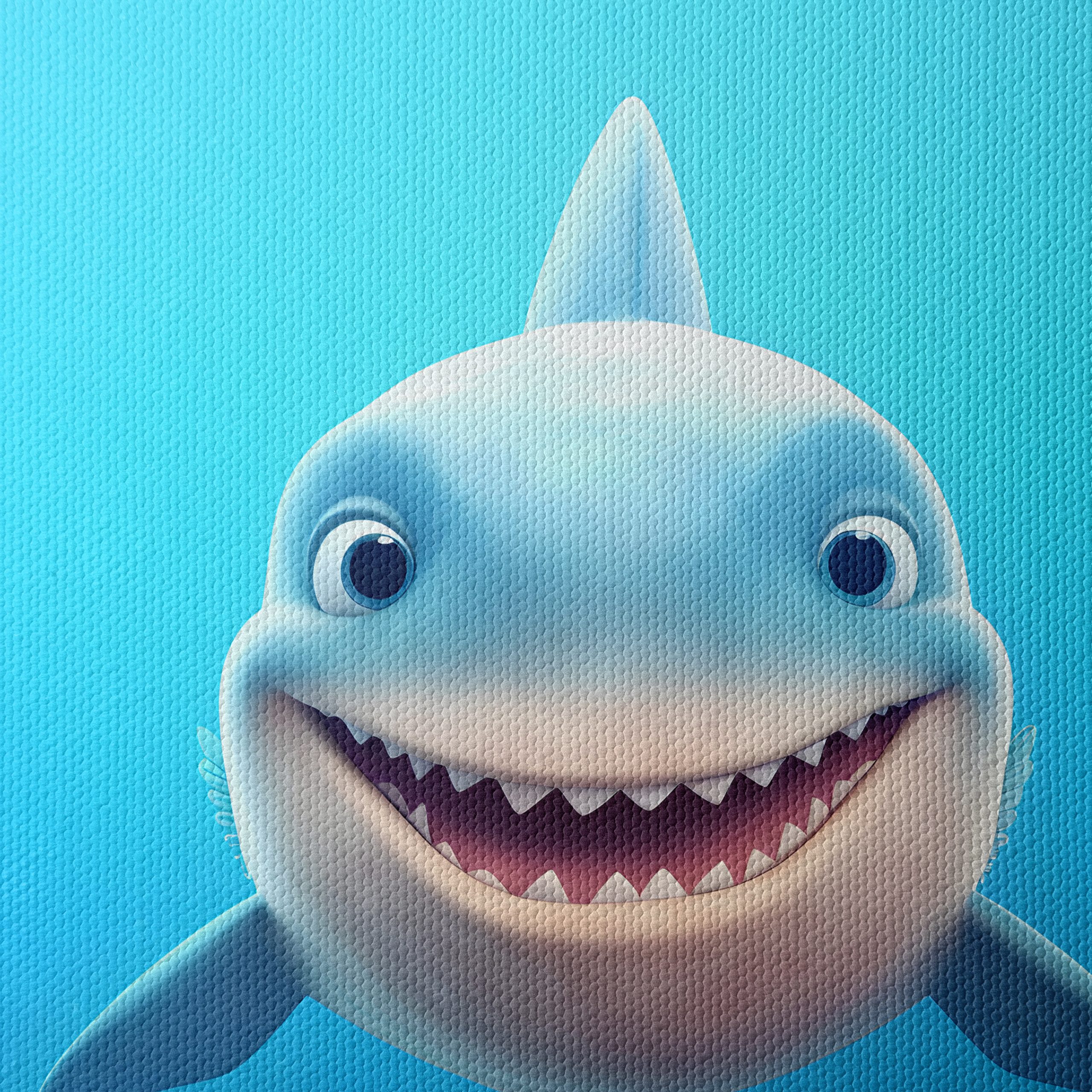 Cute Smiling Shark Underwater Art - Image 4
