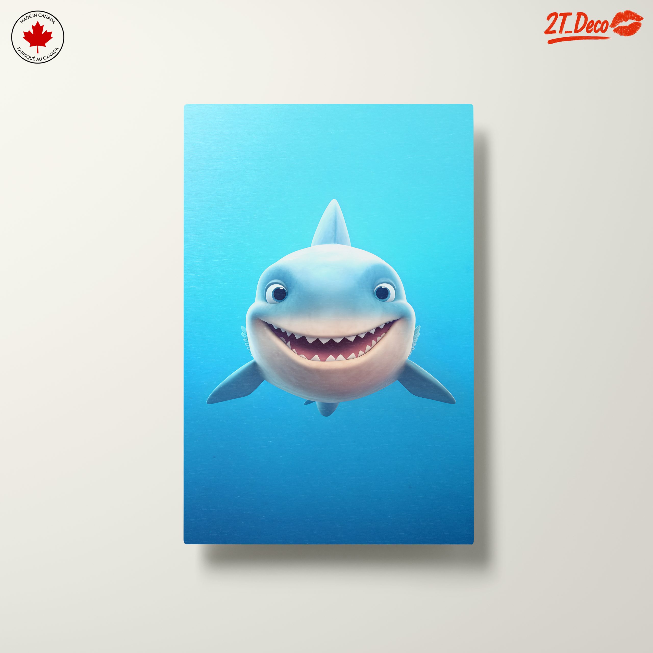 Cute Smiling Shark Underwater Art - Image 10