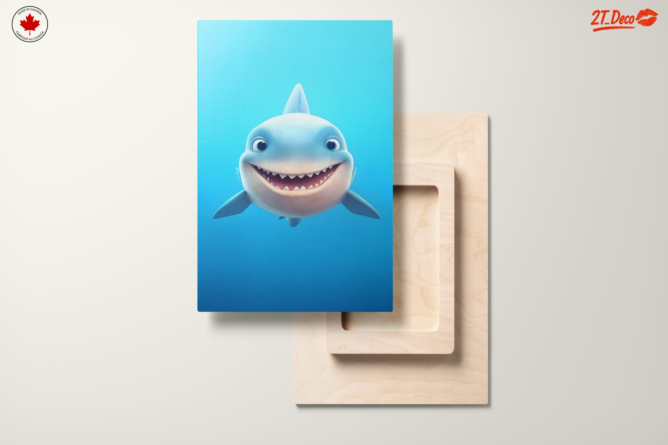 Cute Smiling Shark Underwater Art - Image 11