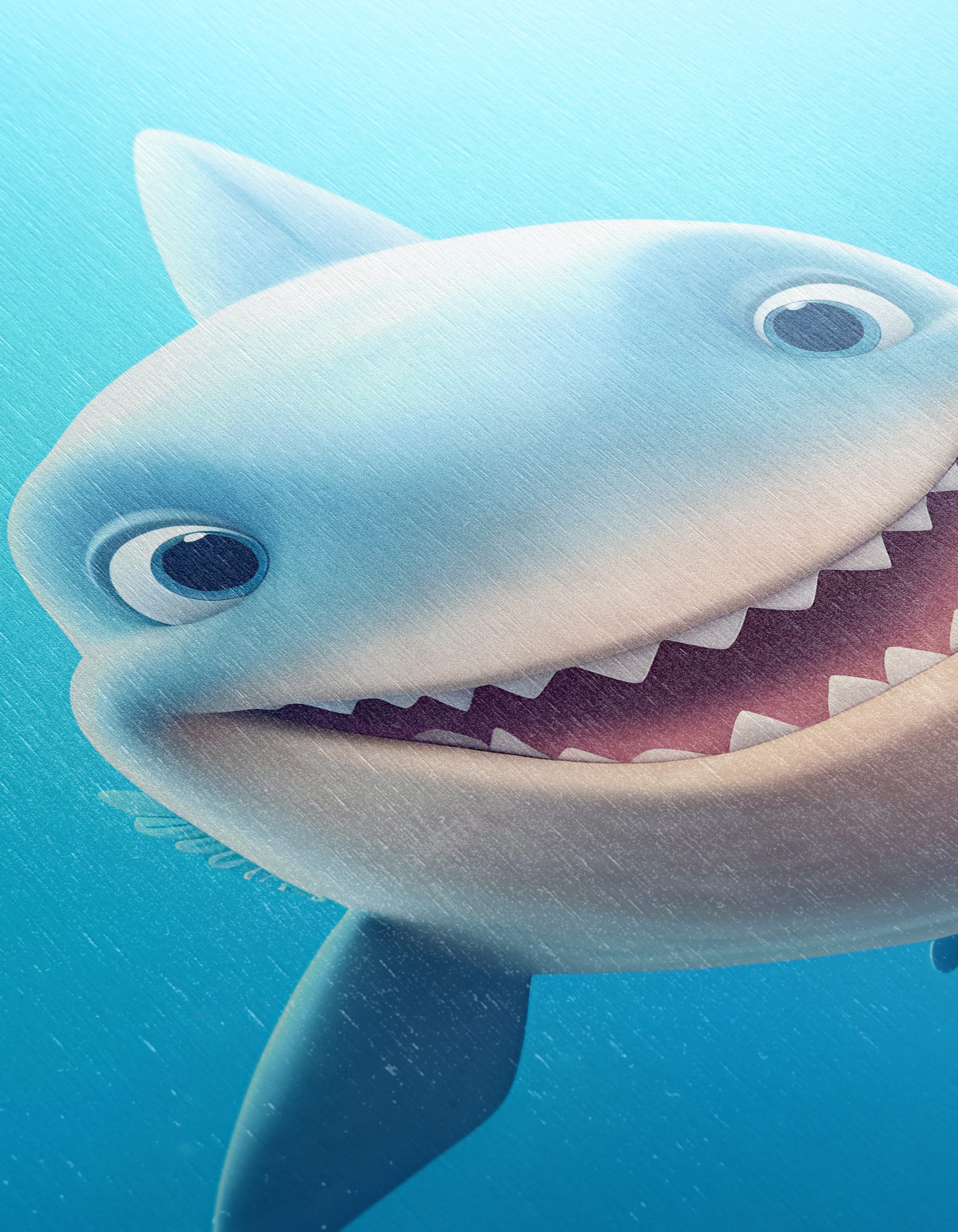 Cute Smiling Shark Underwater Art - Image 12
