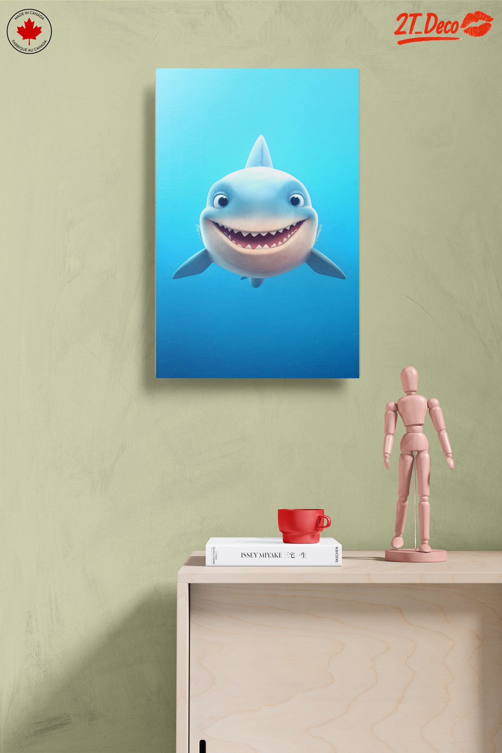 Cute Smiling Shark Underwater Art - Image 14