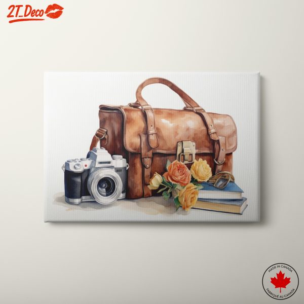 Camera and Floral Still Life Art