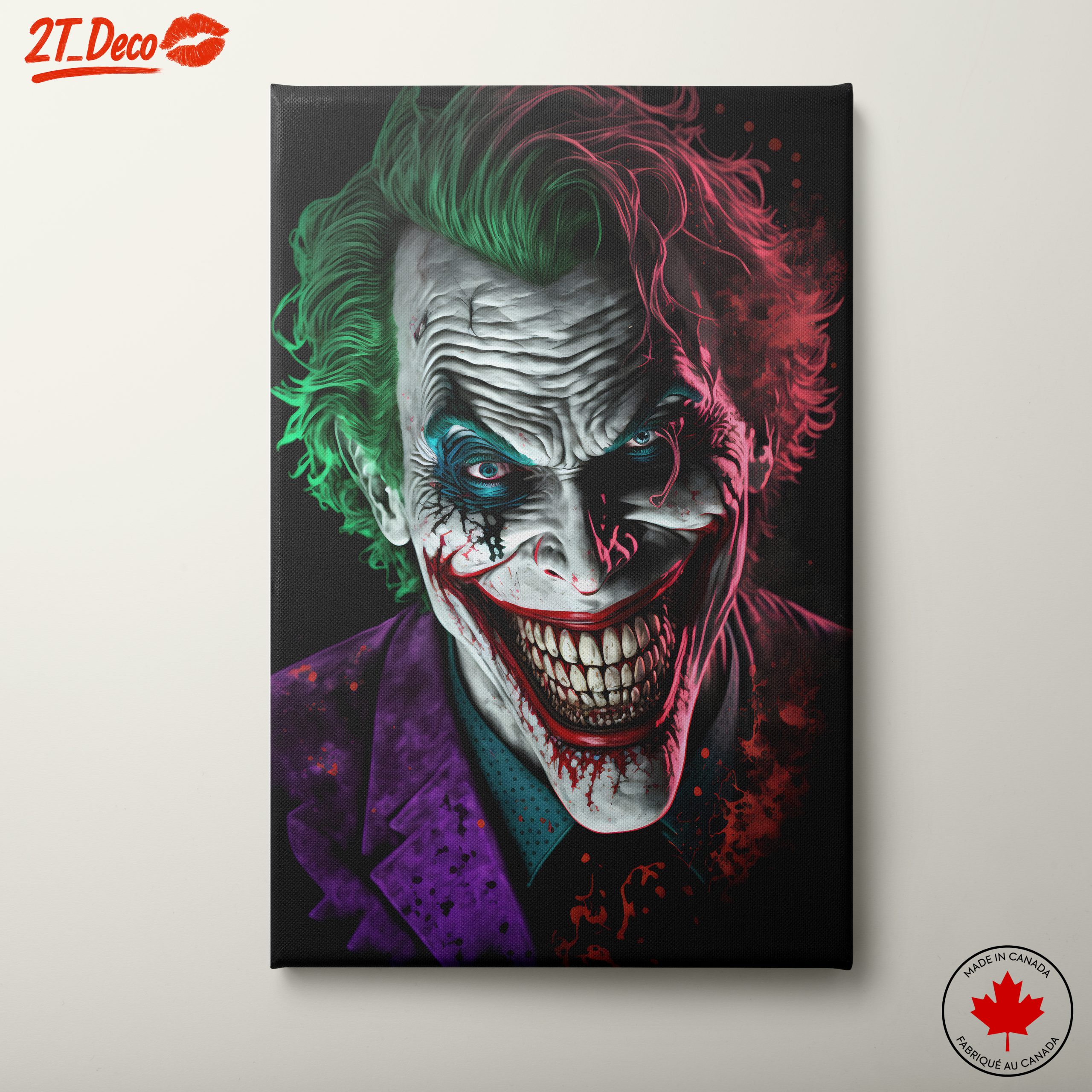Dynamic Joker Portrait with Vivid Colors