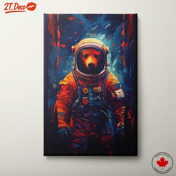 Whimsical Bear Astronaut In Space