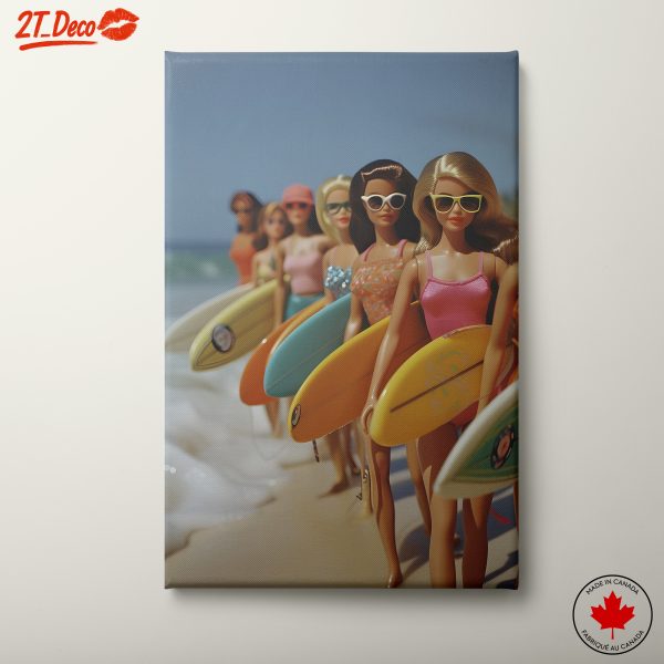 Surfer Girls Beach Art for Fun and Adventure