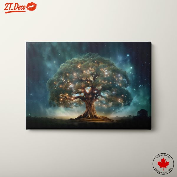 Majestic Cosmic Tree in Night Sky
