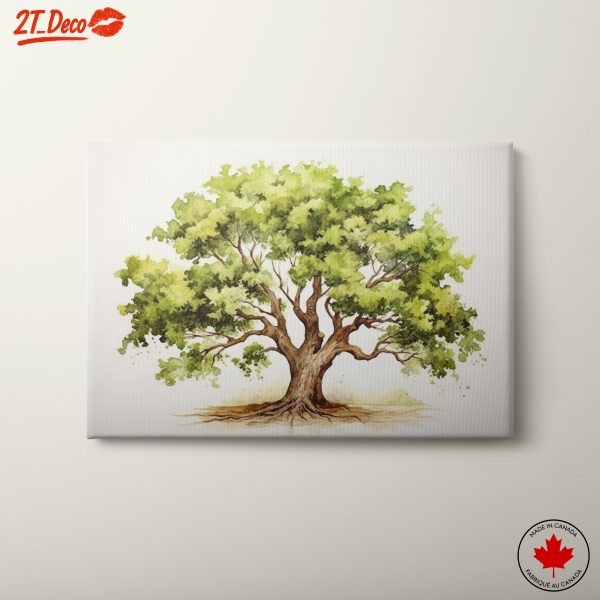 Lush Green Tree Botanical Artwork