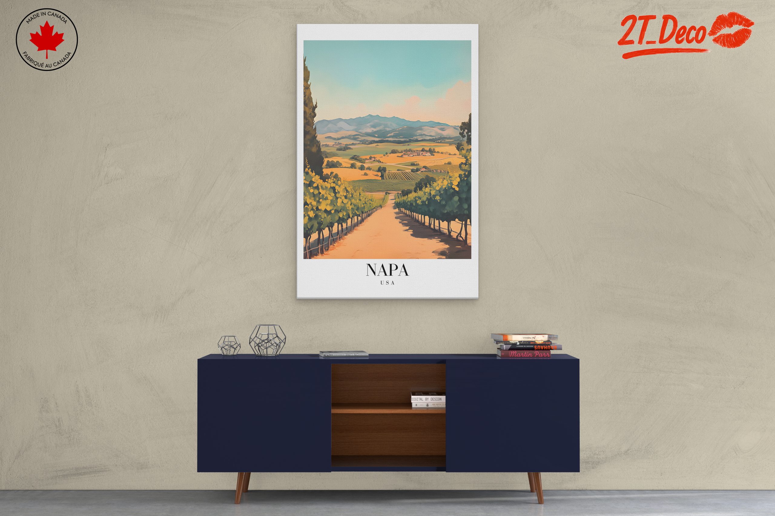 Napa Valley Vineyard Landscape Art - Image 3