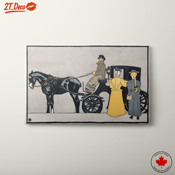 Stylized Vintage Portrait of Women and Horse