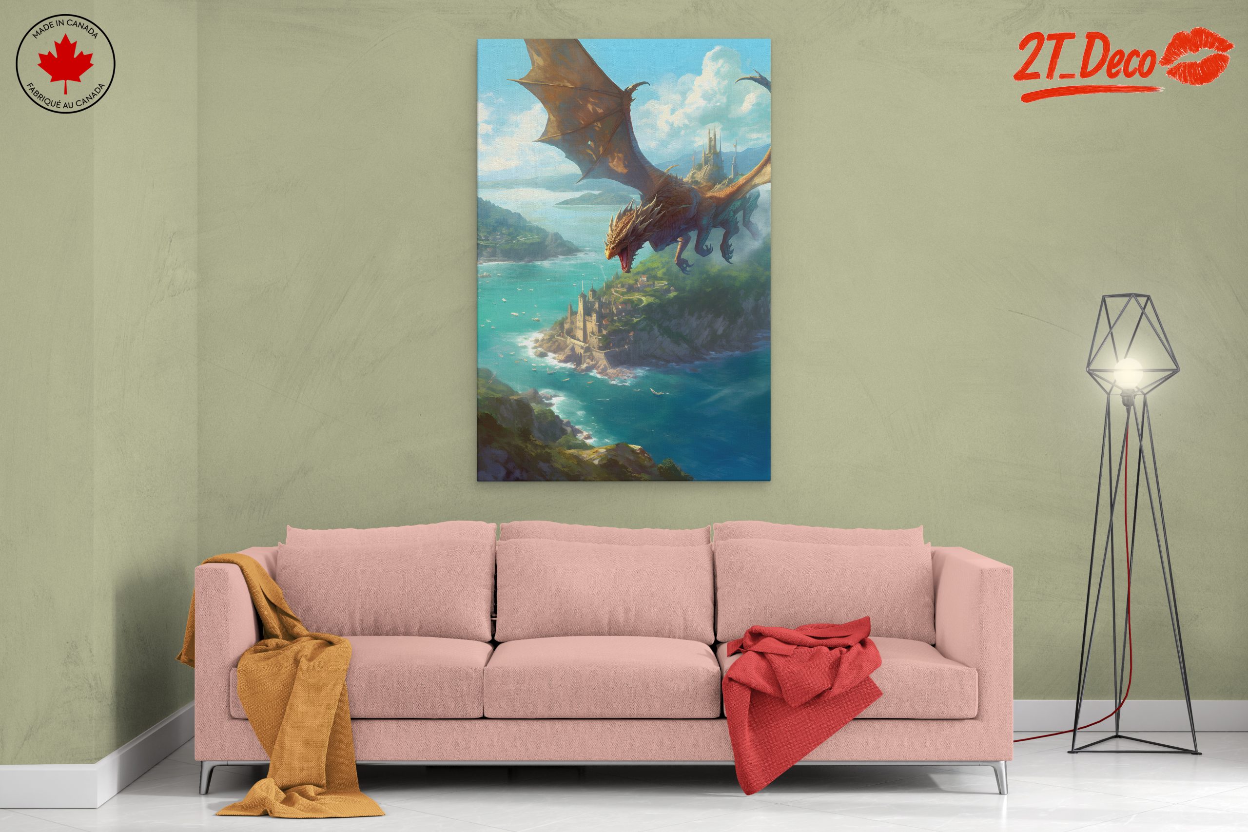 Epic Dragon Over Fantasy Landscape - Image 2