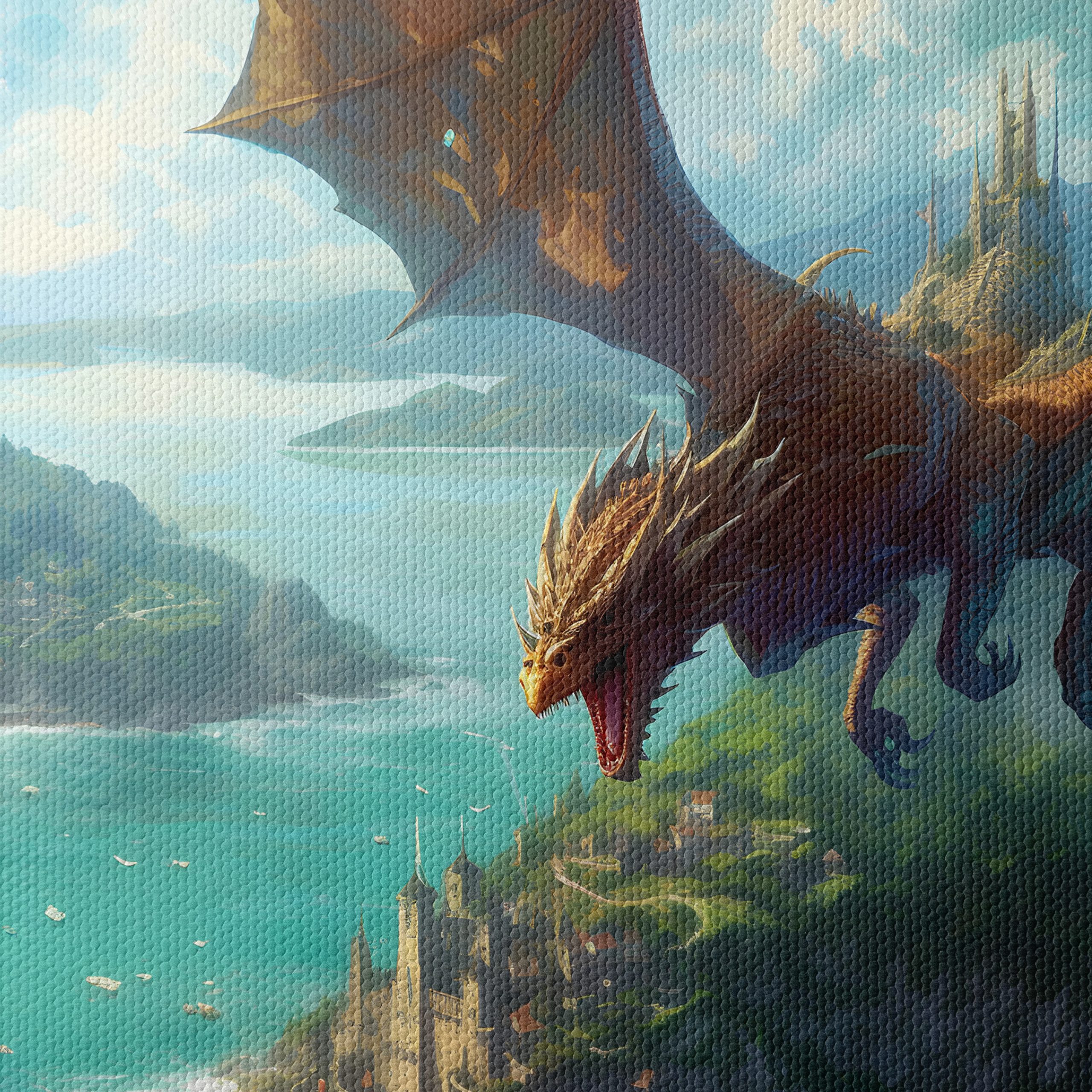 Epic Dragon Over Fantasy Landscape - Image 4