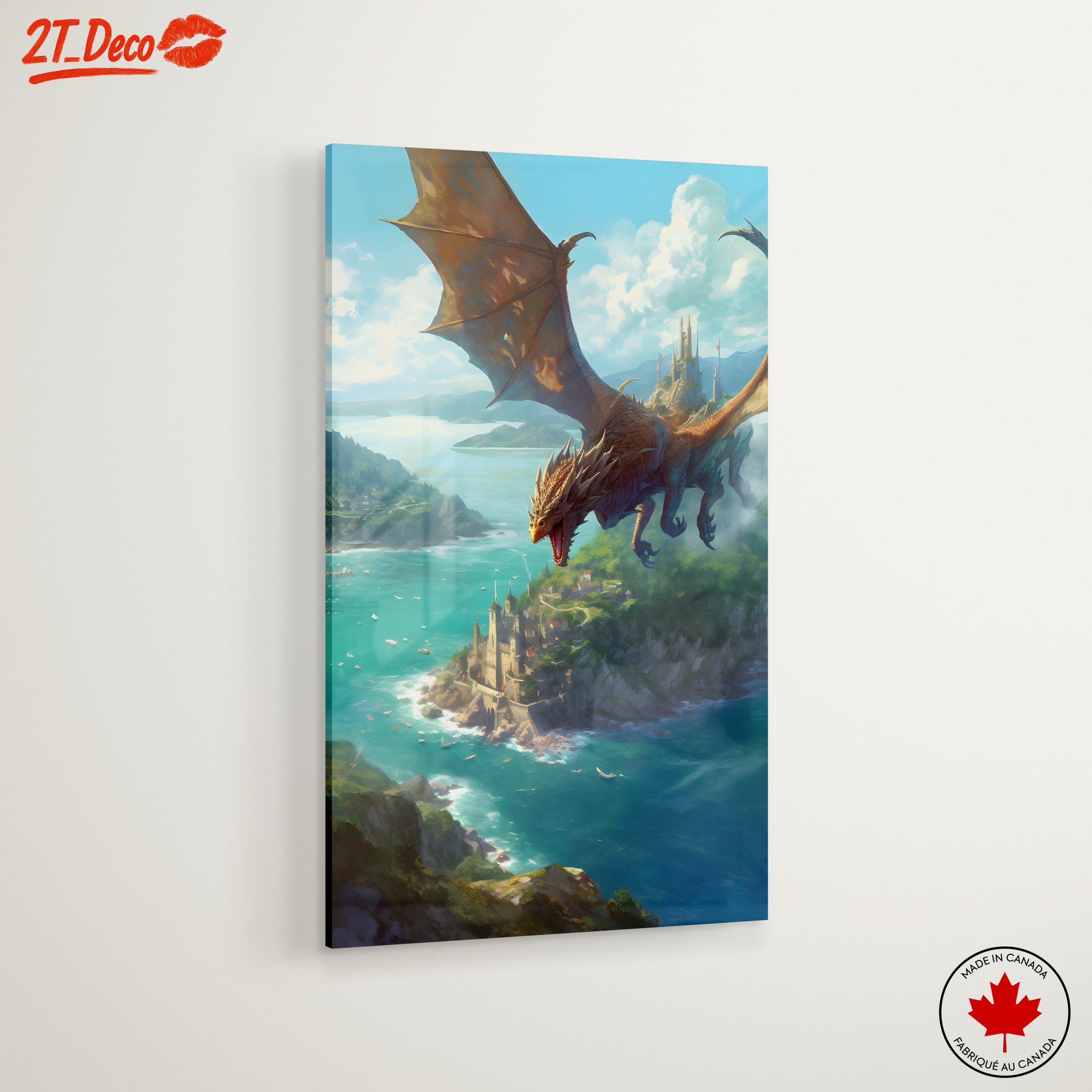 Epic Dragon Over Fantasy Landscape - Image 6